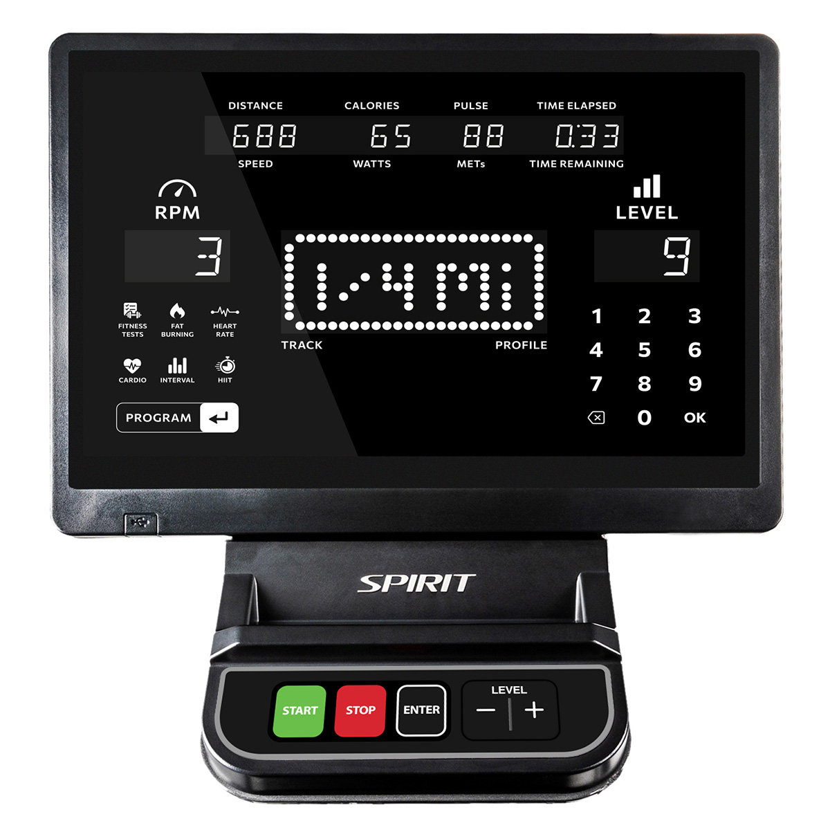 Rower poziomy komercyjny Spirit CR980 — ujecie 7